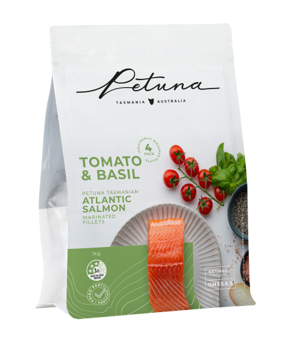 Petuna Tomato Basil Atlantic Salmon marinated fillets